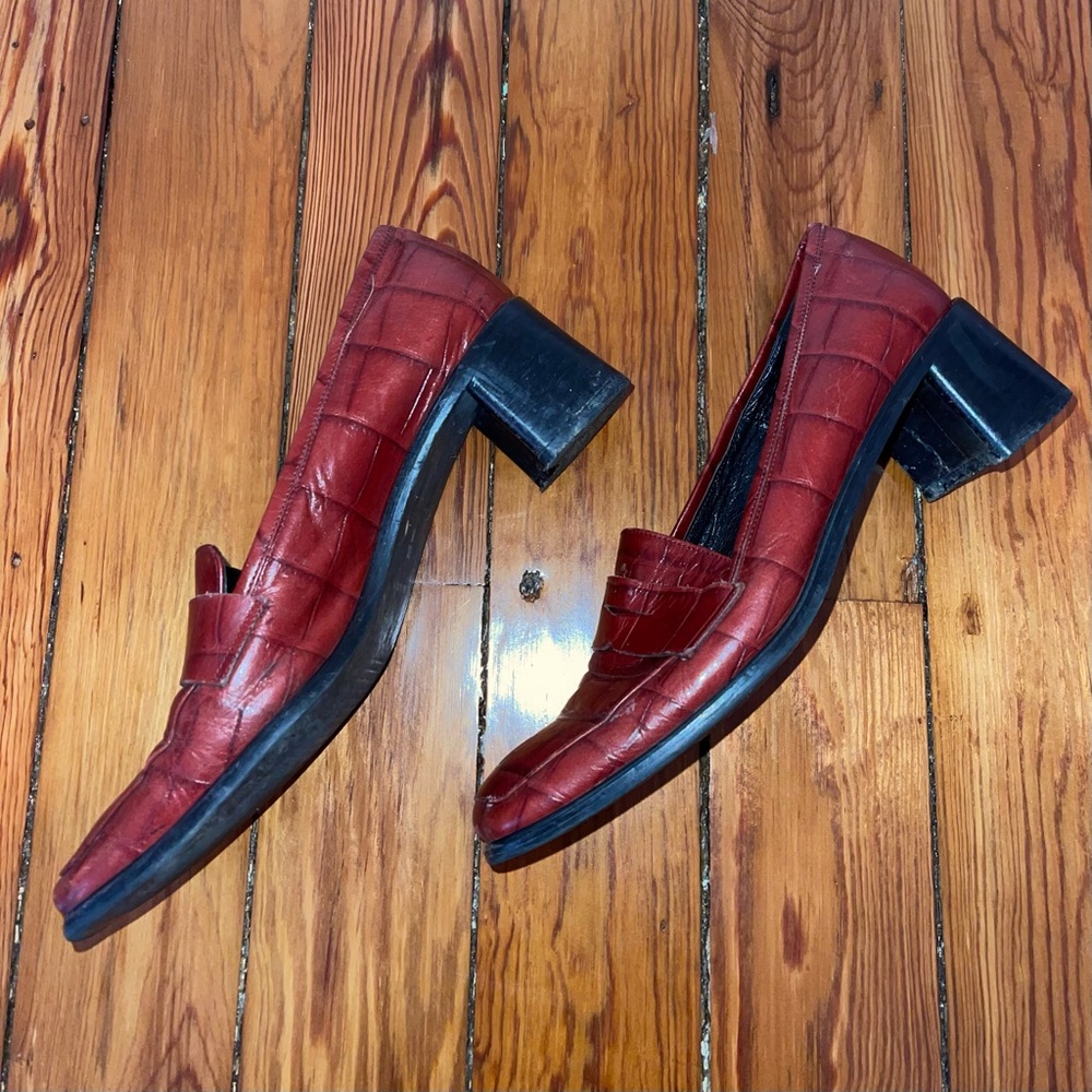 Sesto Meucci red loafers